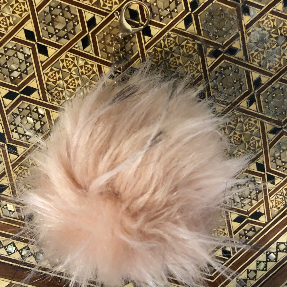 Faux fur keychain